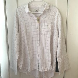 NWT Madewell Windowpane Flannel Shirt